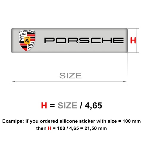 Porsche Silicone Emblem Premium Quality Logo 