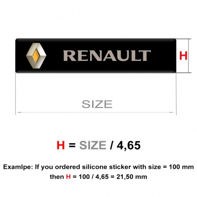 Renault Silicone Sticker Limited Edition Logo Style 