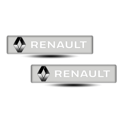 Renault Emblem Silicone Black Gray Logo Style 