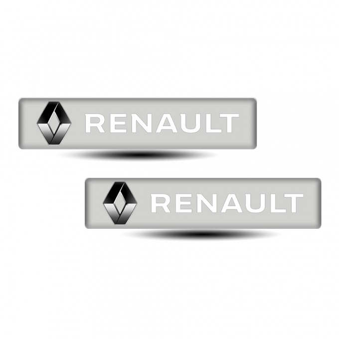 Renault Emblem Silicone Black Gray Logo Style 