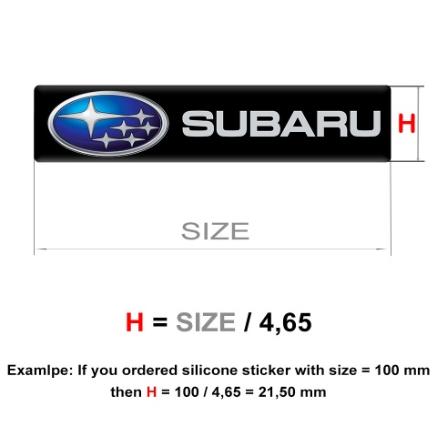 Subaru Emblem Silicone High End Style 