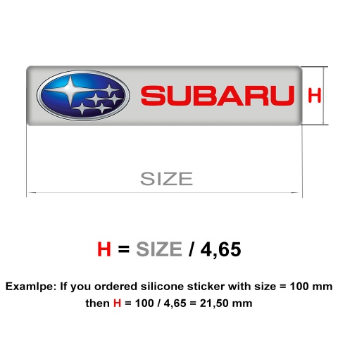 Subaru Silicone Emblem Limited Edition Design 