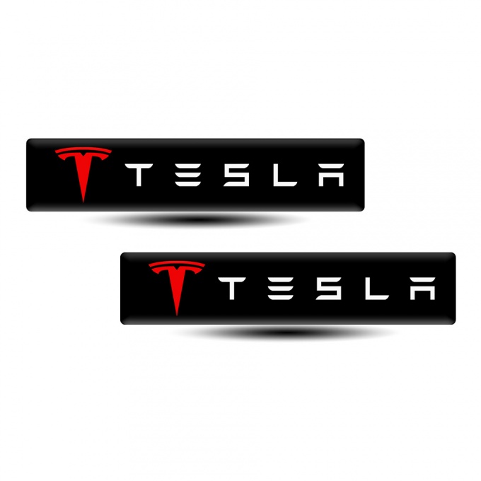 Tesla Emblem Badge Logo Racing Edition