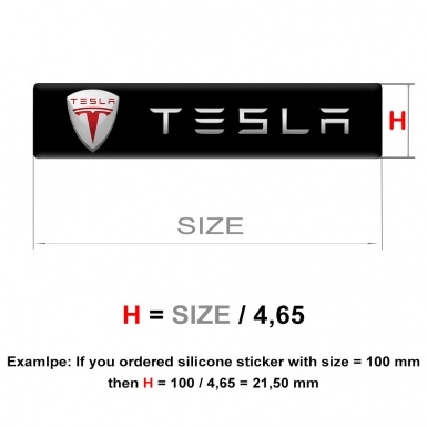 Tesla Emblem Silicone High End tape Design 