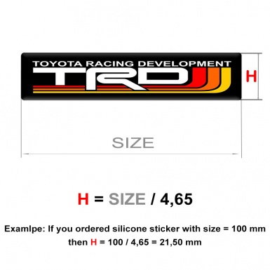 Toyota Emblem Silicone Stylish TRD edition 