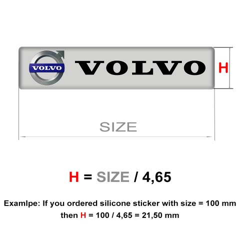 Volvo Silicone Sticker Stylish Tape Design