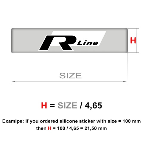 VW Emblem Silicone R Line Edition 