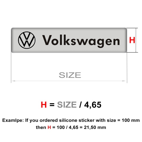 VW Silicone Sticker Stylish Logo Edition 