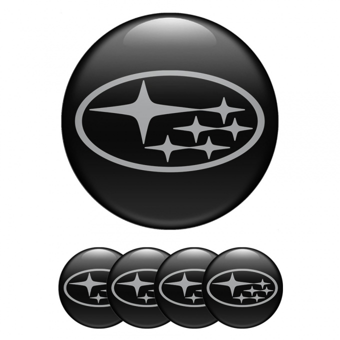 Subaru Logo Silicone Emblems Grey limited edition