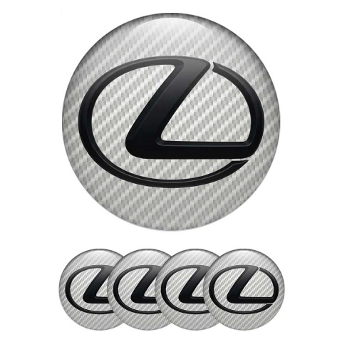Lexus Silicone Emblems Light Carbon Black Logo