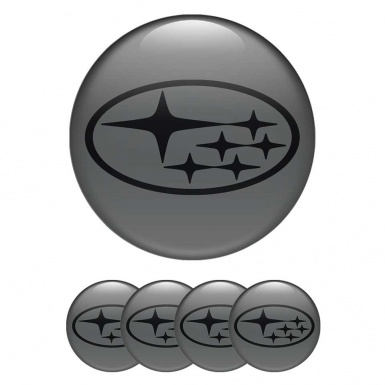 Subaru Emblems for Center Hup Cap Logo Dark Grey
