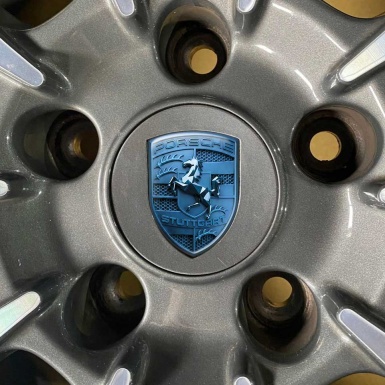 Porsche Badge Crest Emblem Self-adhesive Navy