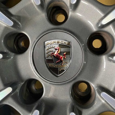 Porsche Crest Logo Emblem Silicone Badge Multicolor
