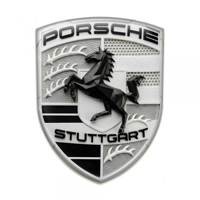 Porsche Crest Emblem Self-adhesive Badge Limited Edition
