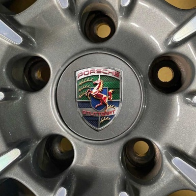 Porsche Logo Crest Emblem Self-adhesive Multicolor