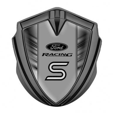 Ford Racing Metal Badge Emblem Graphite S Edition