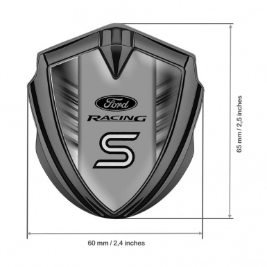 Ford Racing Metal Badge Emblem Graphite S Edition
