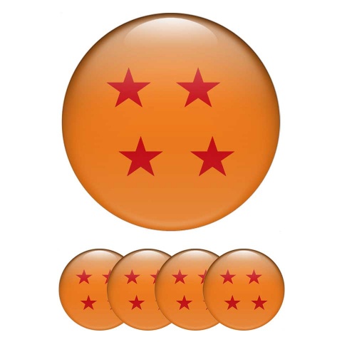 Aufkleber 4 Stars Custom Silicone Emblems Orange