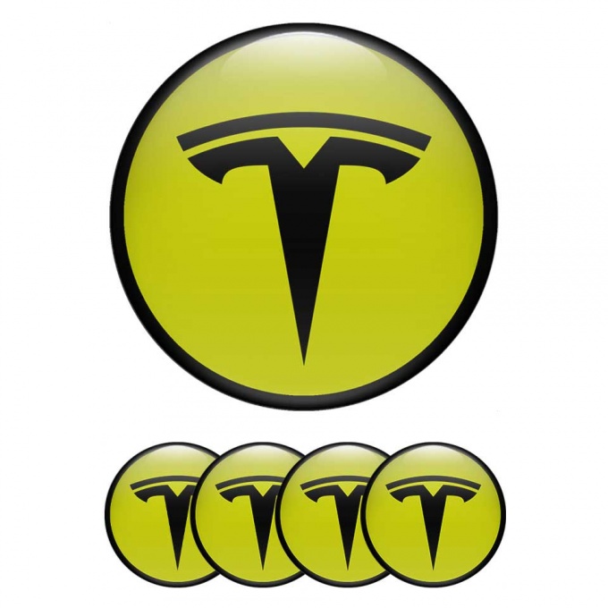 Tesla Logo Emblems Custom Black Logo
