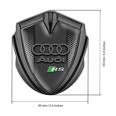 Audi Logo Metal Emblem RS Color Kyalami Green