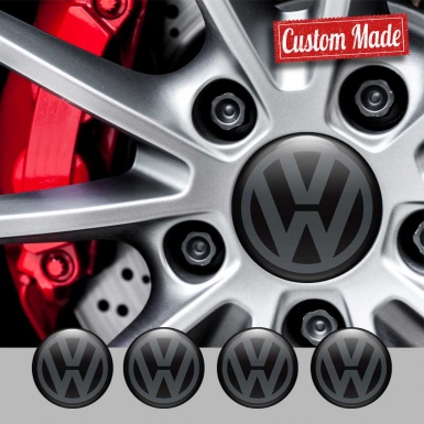 VW Logo Emblem Badge Self-adhesive Anthracite