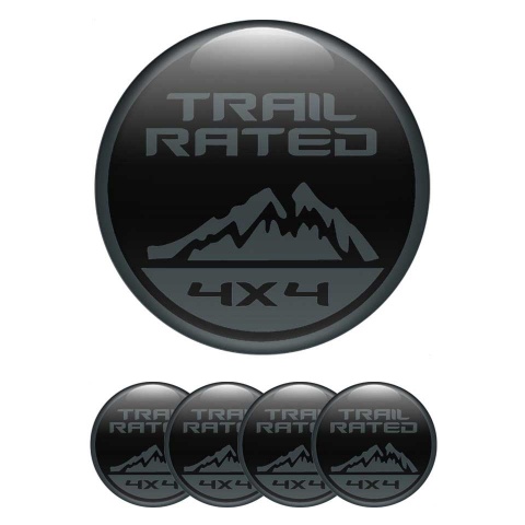 Jeep Logo Emblem Badge Self-adhesive Anthracite