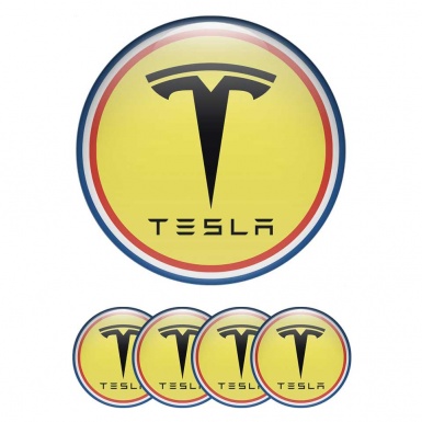 Tesla Logo Emblem Badge Self-adhesive Custom Design