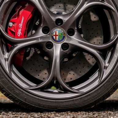 Alfa Romeo Wheel Center Cap Domed Stickers Classic With Gold Printing