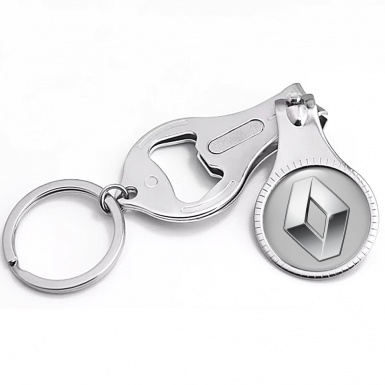 Renault Holder Fingernail Trimmer Light Grey Silver Tint Logo