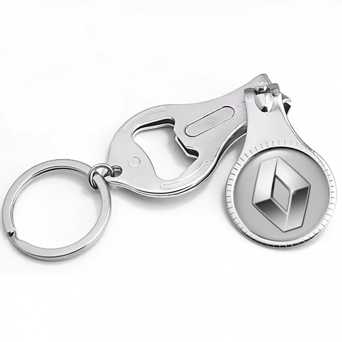 Renault Holder Fingernail Trimmer Light Grey Silver Tint Logo