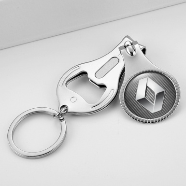 Renault Keychain Nail Trimmer Light Carbon Silver Tint Effect Design