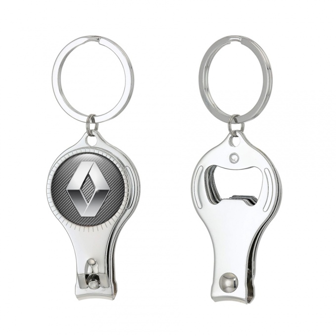Renault Keychain Nail Trimmer Light Carbon Silver Tint Effect Design