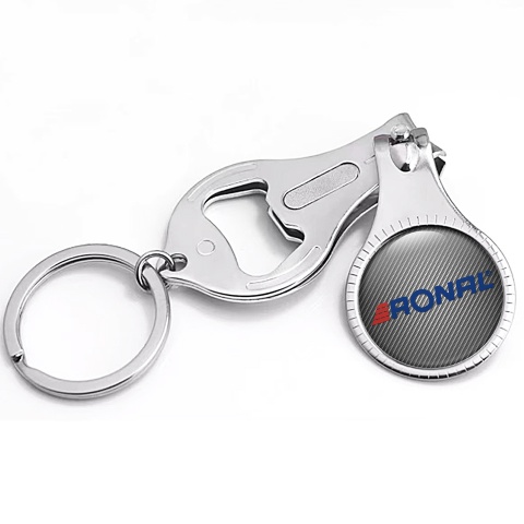 Ronal Keychain Nail Trimmer Light Carbon Classic Blue Logo Edition