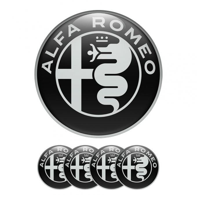 Alfa Romeo Domed Stickers Wheel Center Cap Tuning Emblem