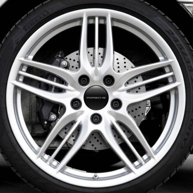 Porsche Silicone Stickers Center Hub Black