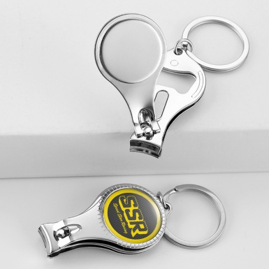 SSR Key Chain Nail Clipper Light Metallic Cells Yellow Outline Logo