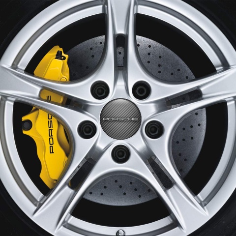 Porsche Wheel Center Caps Emblem Carbon Edition 