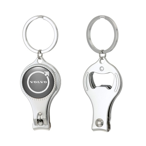 Volvo Key Fob Fingernail Trimmer Light Carbon White Domed Emblem