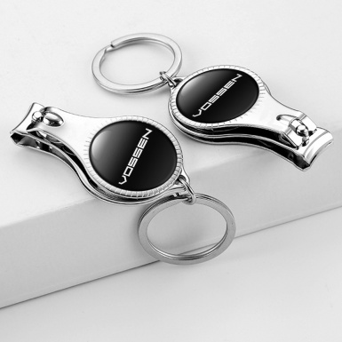Vossen Keyring Nail Clipper Classic Black White Clean Logo Edition