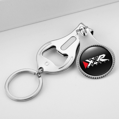 XXR Wheels Keychain Holder Nail Trimmer Black Classic White Emblem