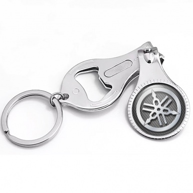Yamaha Key Fob Nail Trimmer Light Carbon Metallic Emblem Design