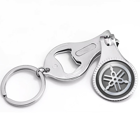 Yamaha Key Fob Nail Trimmer Light Carbon Metallic Emblem Design