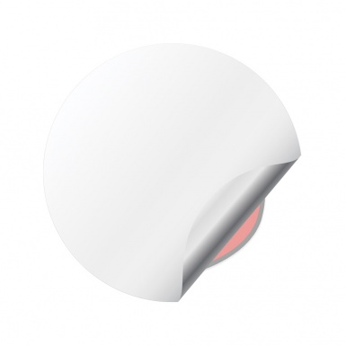 Fiat Abarth Wheel Stickers Light Grey Italian Flag Logo