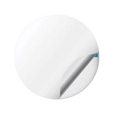 BMW Wheel Center Cap Domed Stickers White 1970