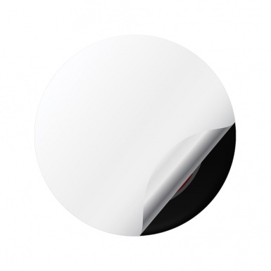 Fiat Abarth Wheel Center Cap Domed Stickers Black Classic