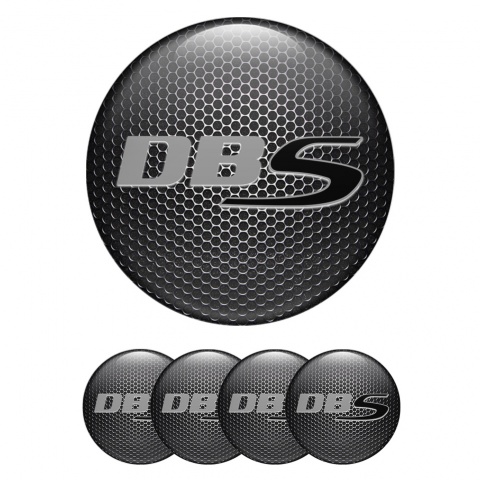 Aston Martin DBS Wheel Emblems Dark Honeycomb Grey Design