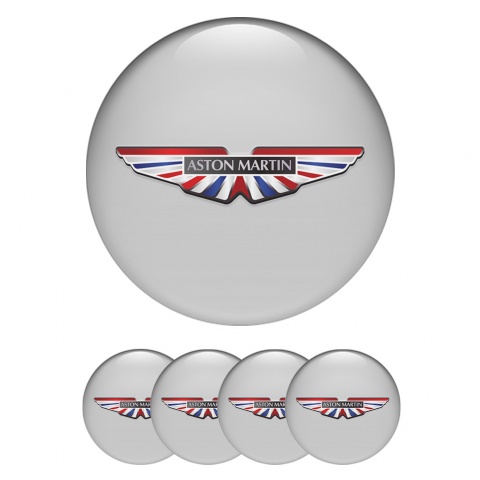 Aston Martin Wheel Stickers Light Grey UK Colors Logo