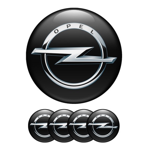 Opel Wheel Center Cap Domed Stickers 3D Stylish Black