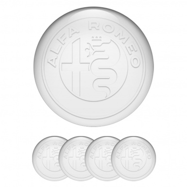 Alfa Romeo Wheel Stickers Grey Transparent Logo