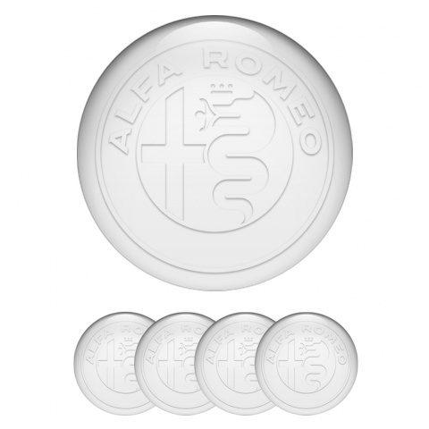 Alfa Romeo Wheel Stickers Grey Transparent Logo
